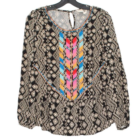 Savanna Jane Top Embroidered Boho Whimsigoth Festival Cottagecore Hippie Medium - Picture 1 of 6